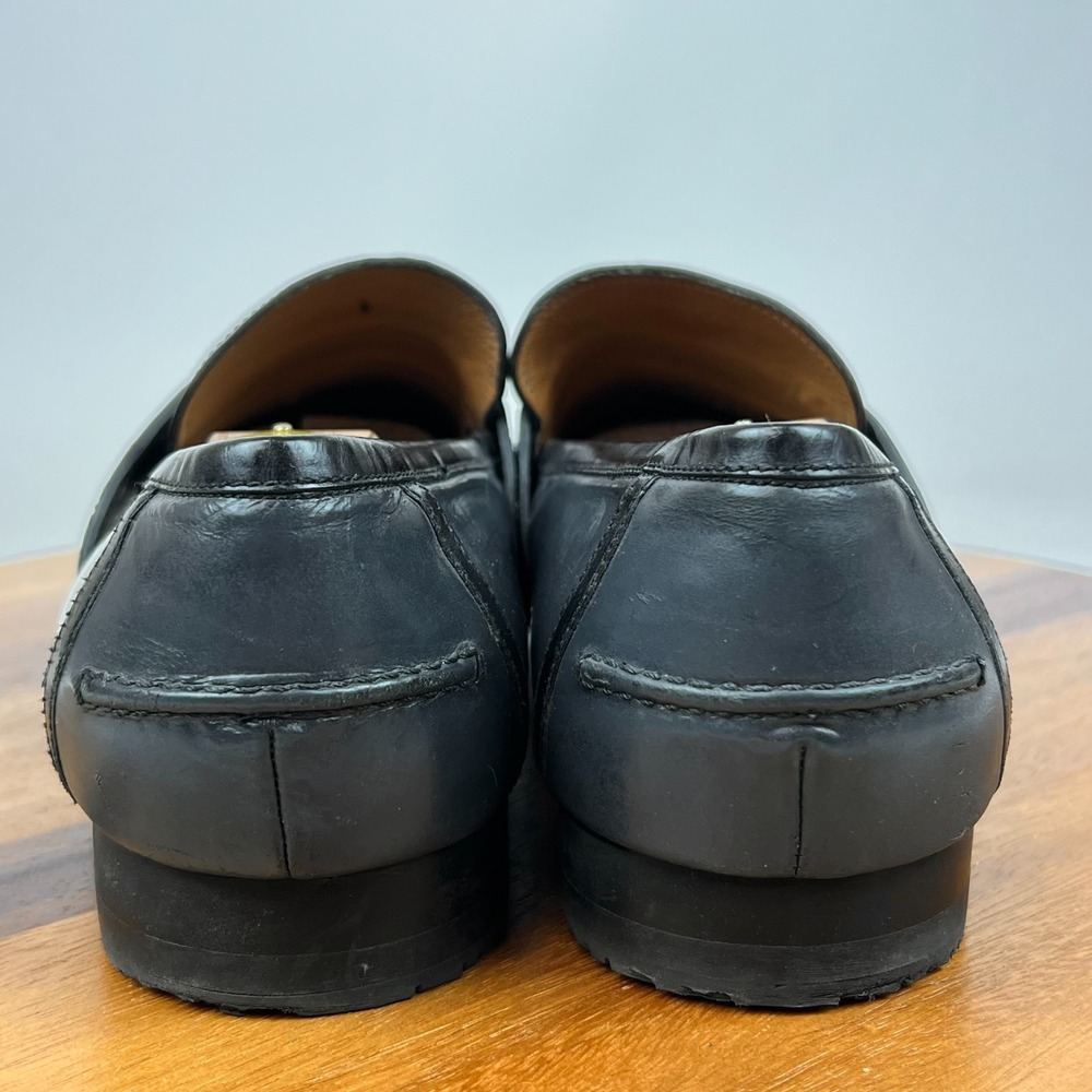 Mens Gucci Gray Leather Pointed Toe Penny Loafers Shoes Siize UK 10 US 11 M GUC - Picture 4 of 9